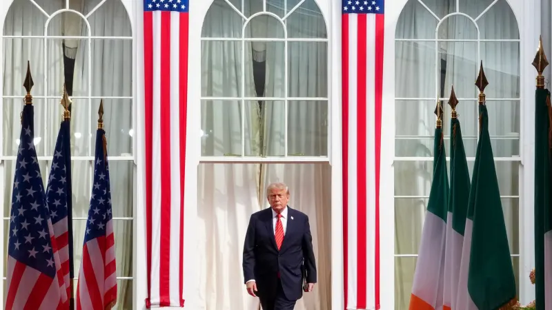 Trump Says Irish Unification Would Be ‘Fantastic,’ Breaking With Precedent — photograph supplied by NYT World
