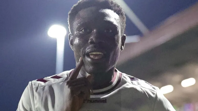 Uganda's Rogers Mato stars again as Hearts march into Scottish Premier Sports Cup semi-finals — photograph supplied by Nile Post