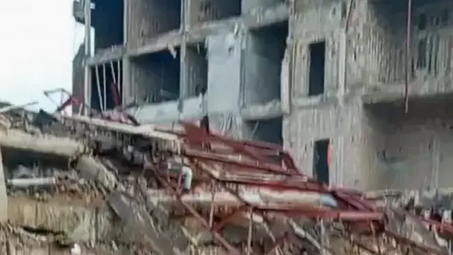 NEMA coordinates Enugu building collapse rescue — photograph supplied by Vanguard Nigeria