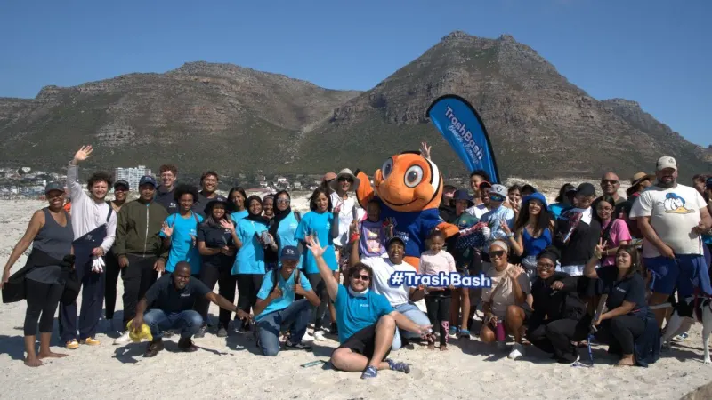 Muizenberg beach cleanup marks International Coastal Cleanup Day — photograph supplied by Cape {town} Etc