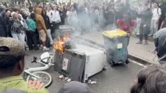 Fires and blockades as students stage school protests across France — BBC World