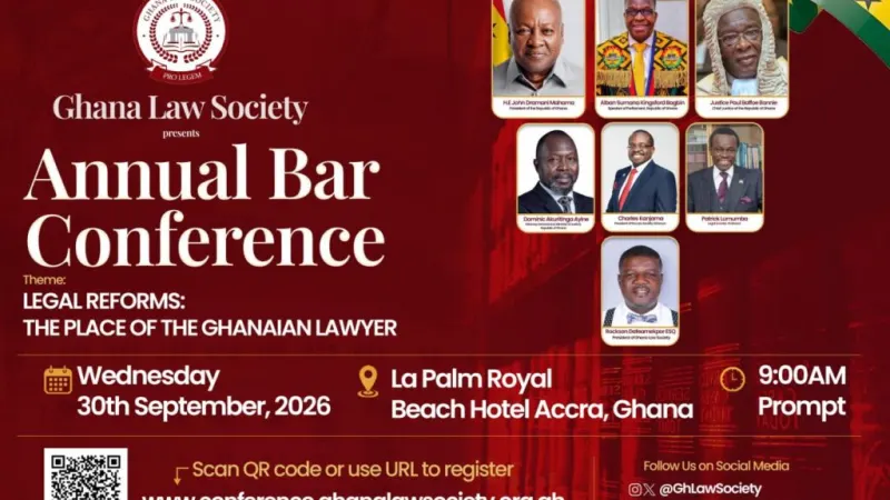 Ghana Law Society sets September 30 for maiden Bar Conference on legal reforms — photograph supplied by MyJoyOnline