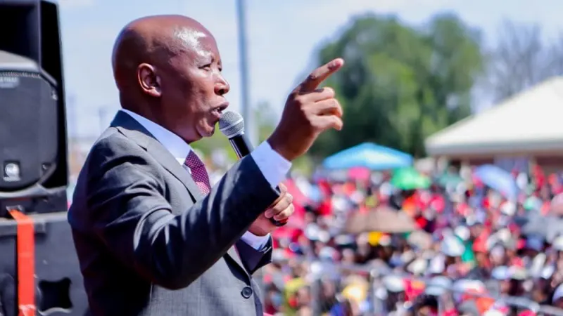 ‘Kimberley’s diamonds built wealth, but not for its people’: Malema — photograph supplied by SABC News