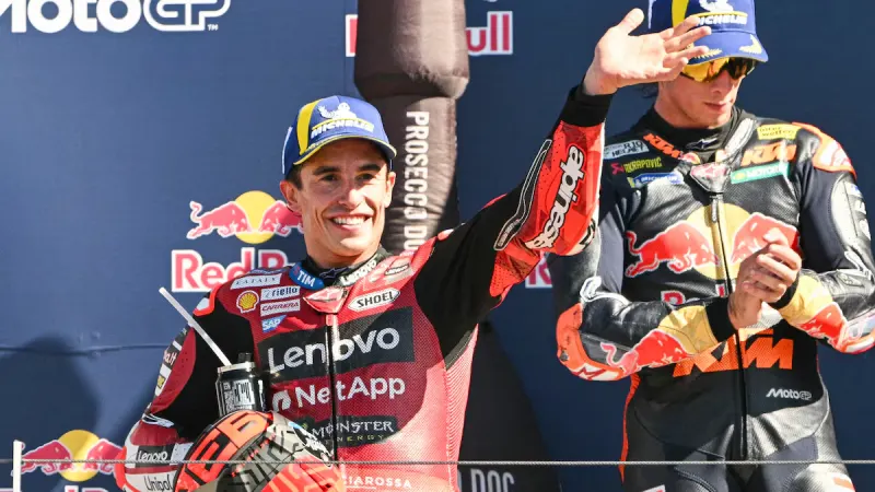 Marc Marquez wins San Marino MotoGP to move top of world standings — photograph supplied by HeraldLIVE