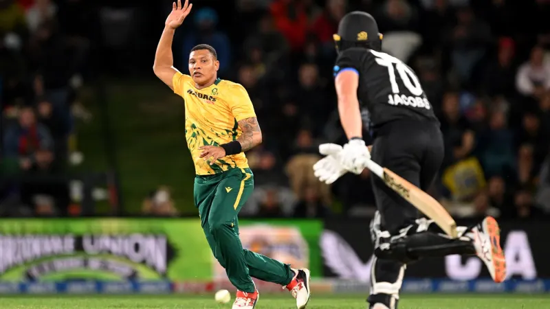 Ottneil Baartman injury concern for South Africa — photograph supplied by ESPNcricinfo