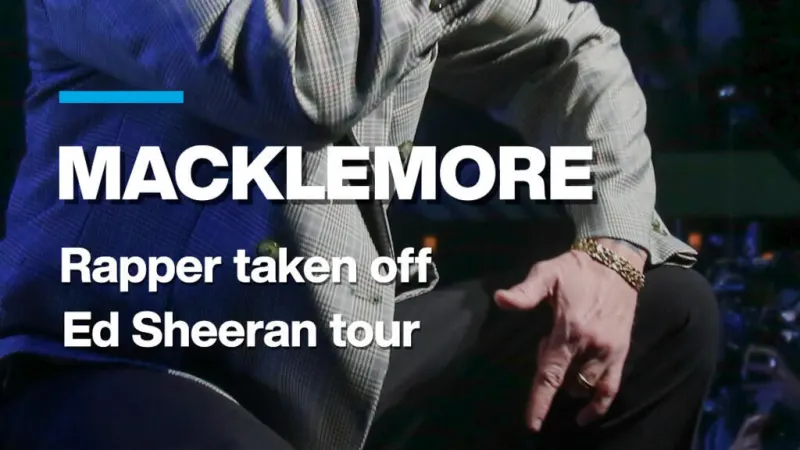 Macklemore taken off Ed Sheeran's US tour — photograph supplied by France 24