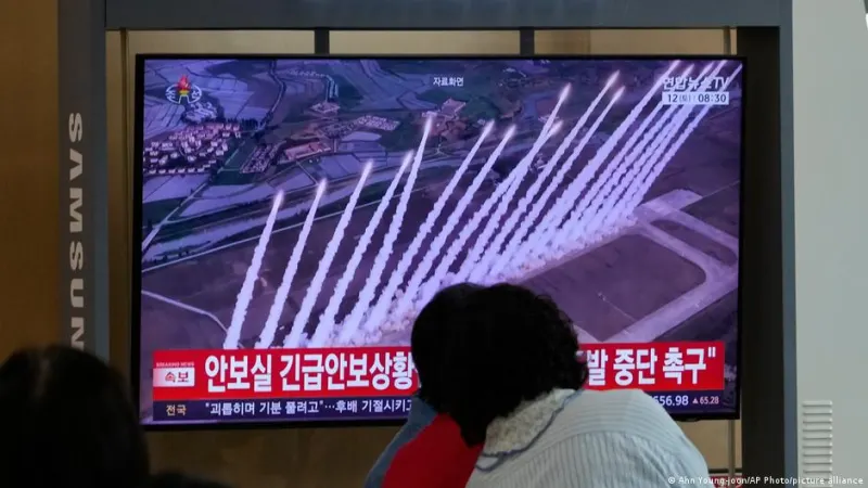 North Korea fires multiple ballistic missiles day after trilateral drills end — photograph supplied by Deutsche Welle