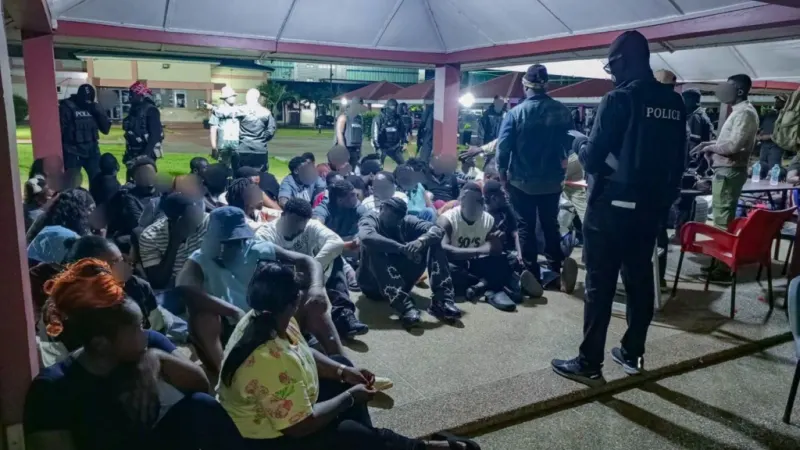 64 arrested over alleged unlawful possession of firearms at Achimota lounge — photograph supplied by MyJoyOnline