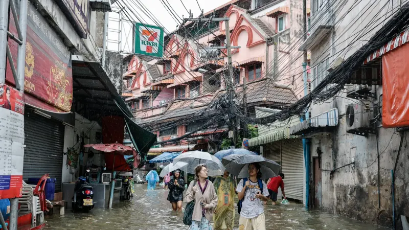 Disaster zone declared across Bangkok as heavy rain triggers flooding — photograph supplied by Al Jazeera