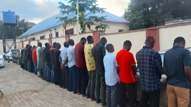 NSCDC Parades Suspended Niger Commandant, Officers Over Miners’ Deaths — photograph supplied by Channels TV