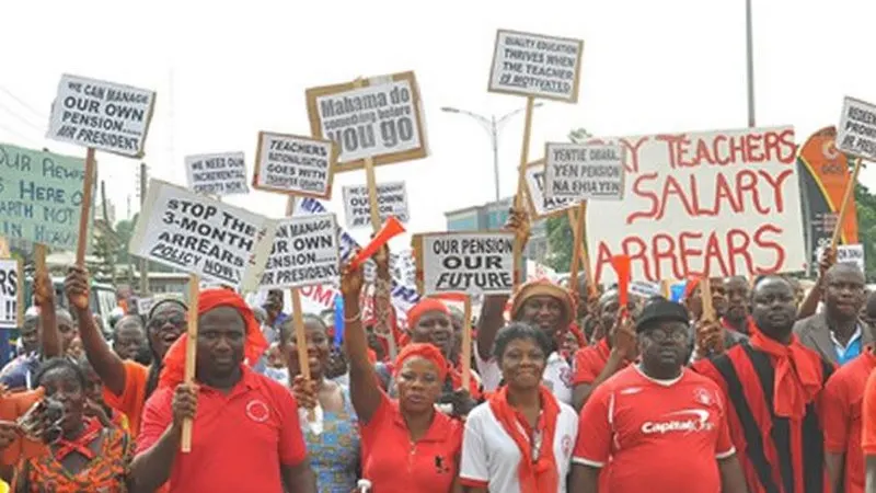 Aggrieved teachers demand payment of unpaid four-year legacy arrears — photograph supplied by MyJoyOnline