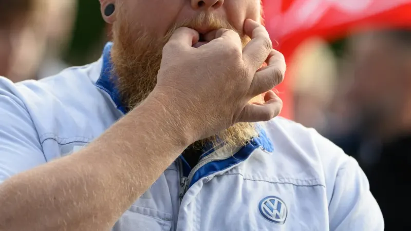 News24 | German auto workers protest as Volkswagen warning rocks sector — photograph supplied by News24 Business