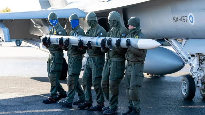 Swedish, Finnish fighter jets intercept group of Russian military aircraft — photograph supplied by Daily Maverick