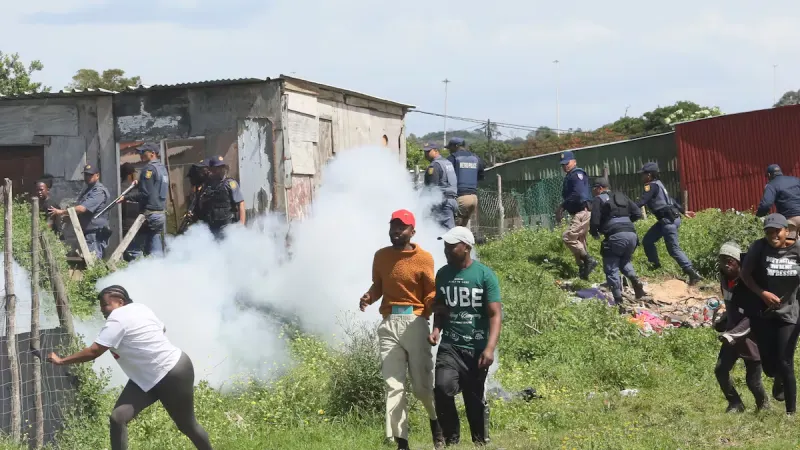Bulldozers, sirens and soaring emotions in Airport Valley — photograph supplied by HeraldLIVE