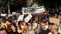 Protesters across Spain demand action over housing crisis — BBC World
