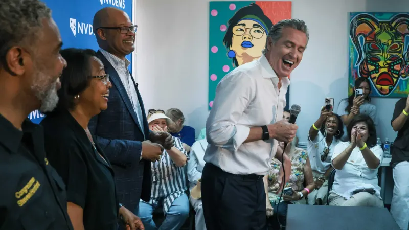 Nevada Republicans are testing the 2028 case against Gavin Newsom — photograph supplied by Politico