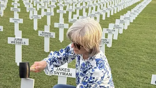 'Farm victims are not political props': Afrikaner group slams 3,000 white crosses planted in Washington — photograph supplied by IOL