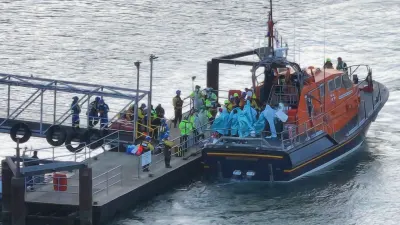 Police release images of six men after anti-migrant protest in Portsmouth — Sky News Home