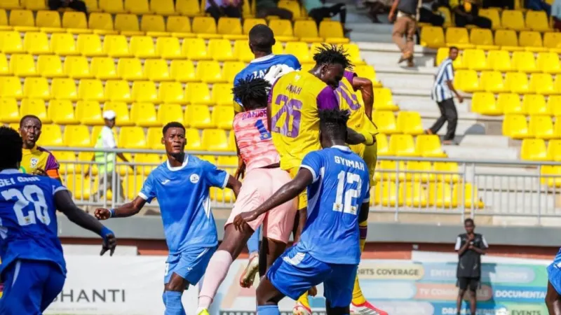 2026/2027 GPL: Kelvin Nkrumah strike sends Medeama top of league table — photograph supplied by MyJoyOnline
