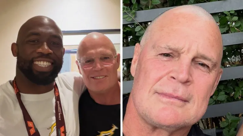 Rassie and Siya sport chiskops after taking a bet! [photos] — photograph supplied by The South African