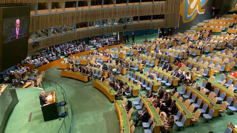 Delegates walk out as Netanyahu addresses UNGA — photograph supplied by Premium Times