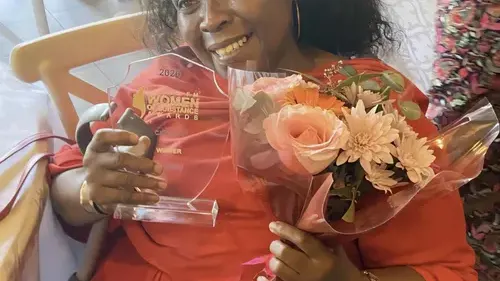 Welbedacht activist wins Lotus FM Woman of Substance award — photograph supplied by IOL (site feed)