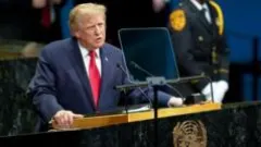 Trump threatens to 'annihilate' Iran in UN speech as officials meet on sidelines — BBC World