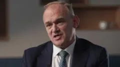 Ed Davey calls for immediate 10p cut to fuel duty — photograph supplied by BBC Business