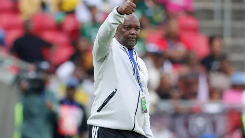Pitso Mosimane is asking for what Hugo Broos had — photograph supplied by The South African