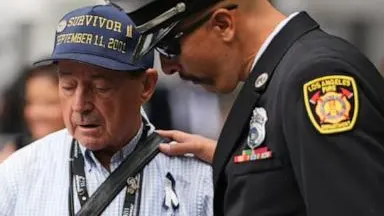 WATCH: Son carries on his father’s legacy who helped people escape the South Tower on 9/11 — photograph supplied by ABC News (US)