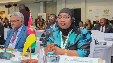 Mozambique’s Speaker of Parliament in Zimbabwe for official visit — photograph supplied by New Zimbabwe