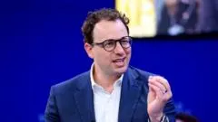 Anthropic boss Dario Amodei calls for AI development to slow down — photograph supplied by BBC World