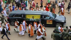 Uganda's King Oyo buried amid calls for unity over his successor — photograph supplied by BBC World