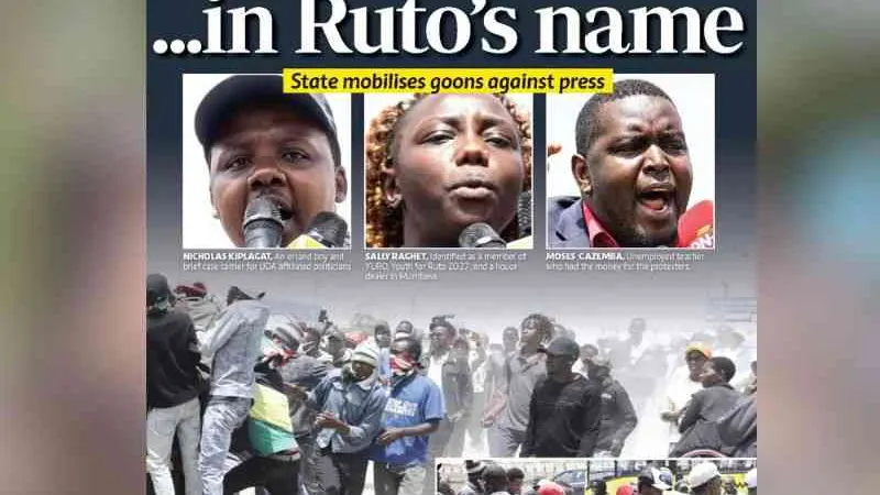 Protest against Standard Group ends in dispute over payments — photograph supplied by Standard Kenya
