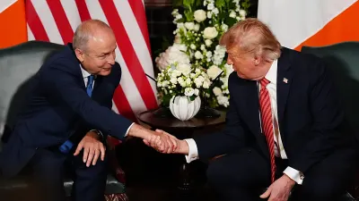 Trump says he'd like to see Ireland 'reunified' as he meets Taoiseach Martin in two-day official visit — Euronews