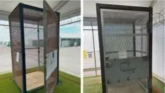 Immigrants held in small outdoor cages at 'Alligator Alcatraz' in Florida, investigators find — photograph supplied by BBC World