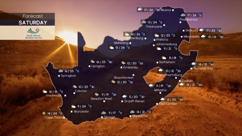 Weather forecast | Saturday, 19 September 2026 — photograph supplied by eNCA