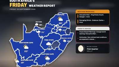 Here is today’s weather by province: Widespread showers and thunderstorms — SAPeople