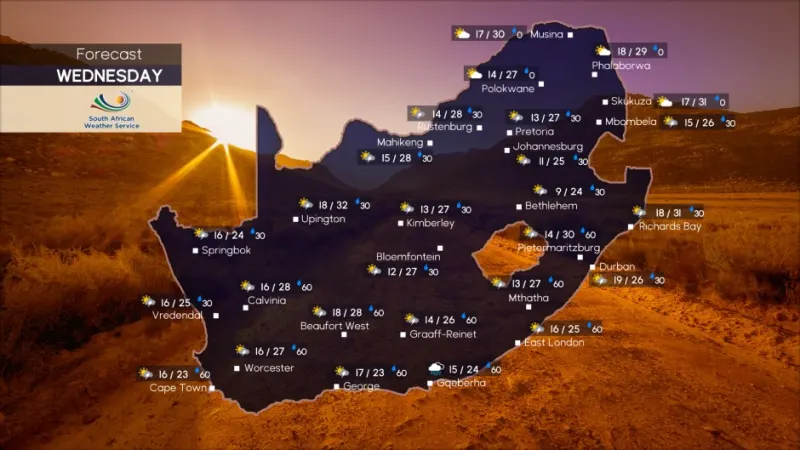 Weather forecast | Wednesday, 23 September 2026 — photograph supplied by eNCA
