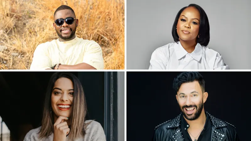 What South Africans love about home: Ofori, Mncube and Gangiah celebrate Heritage Day — photograph supplied by Sunday World