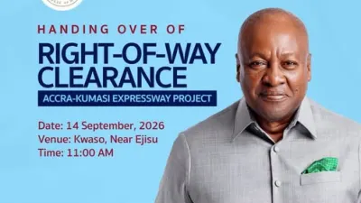 Mahama to oversee handover of right-of-way clearance for Accra-Kumasi Expressway — MyJoyOnline