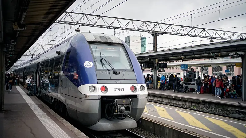 Passenger train derails in northern France injuring at least 44 people including one seriously — photograph supplied by Euronews